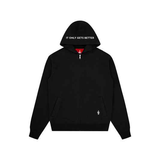 'It Only Gets Better' Zip Hoodie