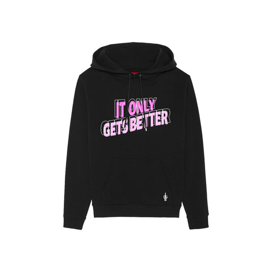 'IOGB' Pink Gradient Womens Hoodie