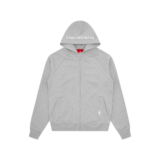 'It Only Gets Better' Zip Hoodie