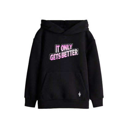 'It Only Gets Better' Gradient Kids Hoodie